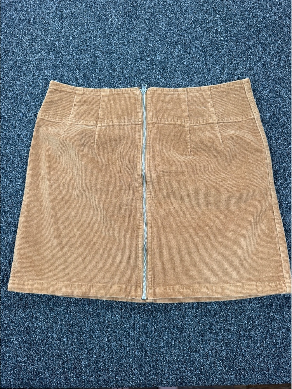 Wild Fable Tan Corduroy Mini Skirt with Front Zipper